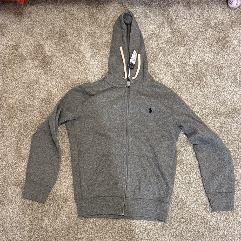 Polo by Ralph Lauren Heather Gray Zip-Up Hoodie